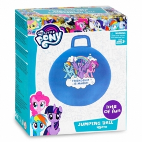 Мяч-прыгун детский с ручкой Spokey My Little Pony (927216) - голубой, 45 см - Фото №6