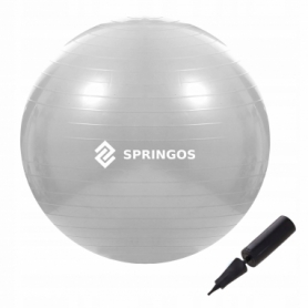 Мяч для фитнеса (фитбол) 75 см Springos Anti-Burst Grey (FB0008)