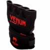 Бинт-перчатки гелевые Venum Kontact Gel Glowe Wraps, черные с красным - Фото №2
