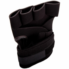 Бинт-перчатки гелевые Venum Kontact Gel Glowe Wraps, черные с красным - Фото №3