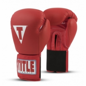 Перчатки боксерские Title Boxing Classic Originals Leather Training Gloves Elastic 2.0 (FP-7341-V) - красные