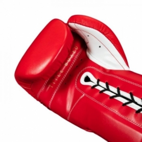 Перчатки боксерские TITLE Boxing Boxeo Mexican Leather Lace Training Gloves Tres (FP-8423-V) - красные - Фото №2