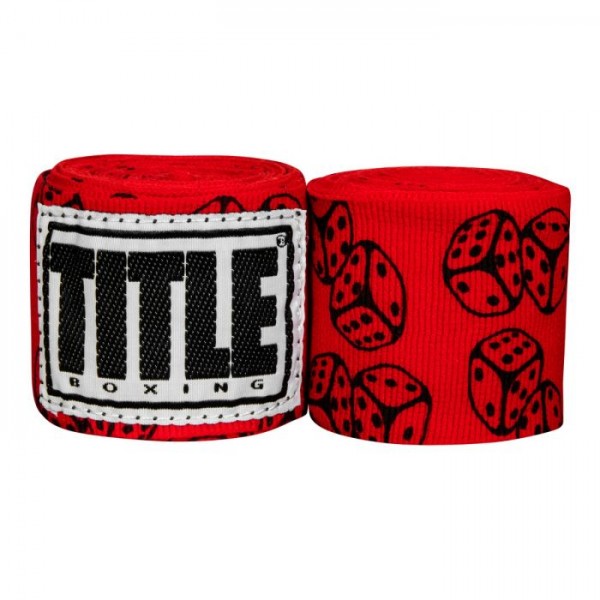 

Бинты боксерские эластичные Title Boxing Print Mexican Stile Dice, 2 шт. по 4,5 м, Красный