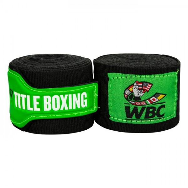 

Бинты боксерские эластичные Title Boxing WBC Черные, 2 шт. по 4,5 м, Черный