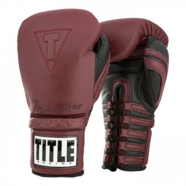 Перчатки боксерские TITLE Boxing Ali Authentic Leather Lace Training (FP-8458-V)