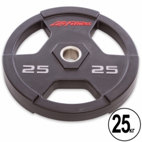 Диск олимпийский полиуретановый с хватом Life Fitness (SC-80154-25), 25кг