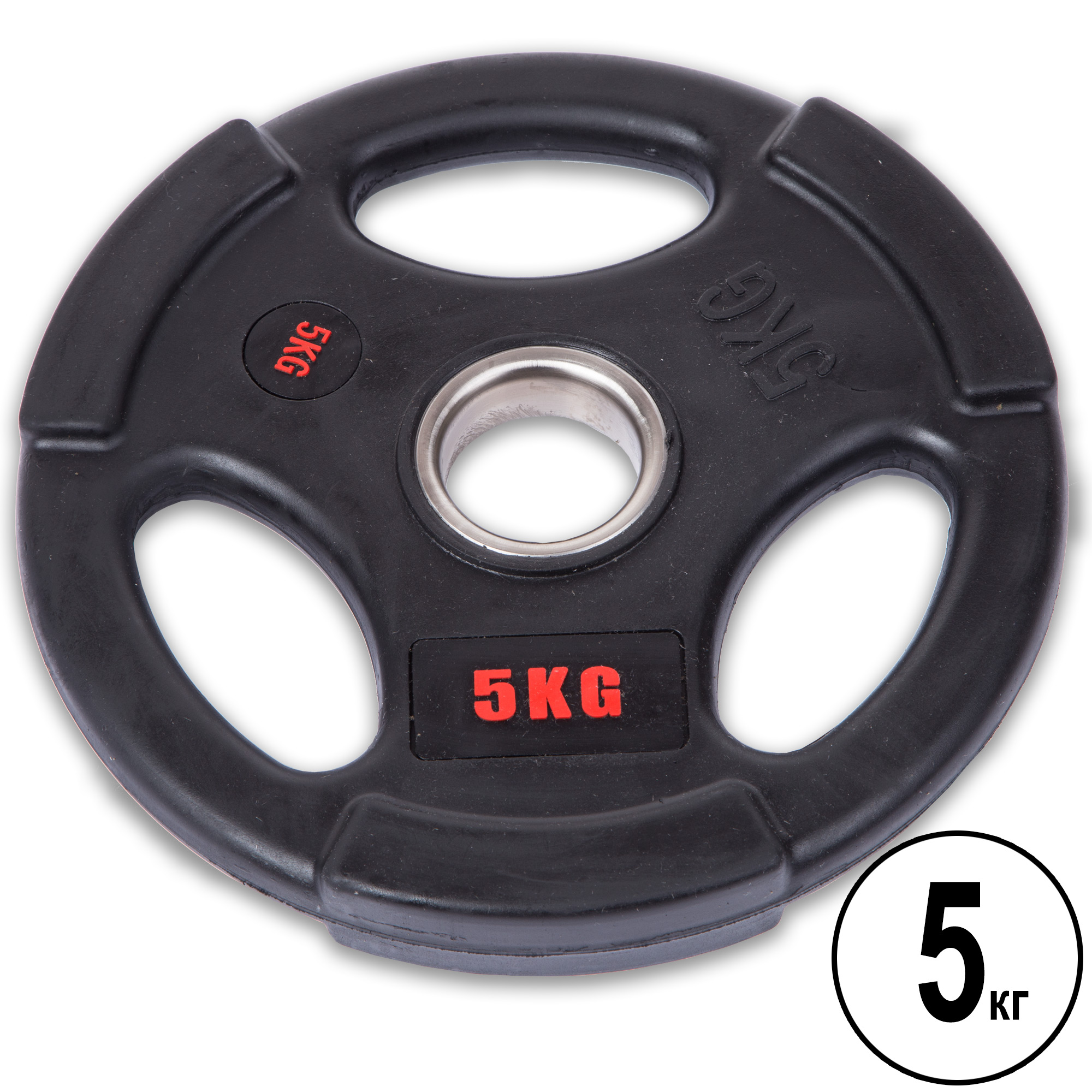 

Диск олимпийский обрезиненный Life Fitness (SC-80154B-5), 5кг, Черный