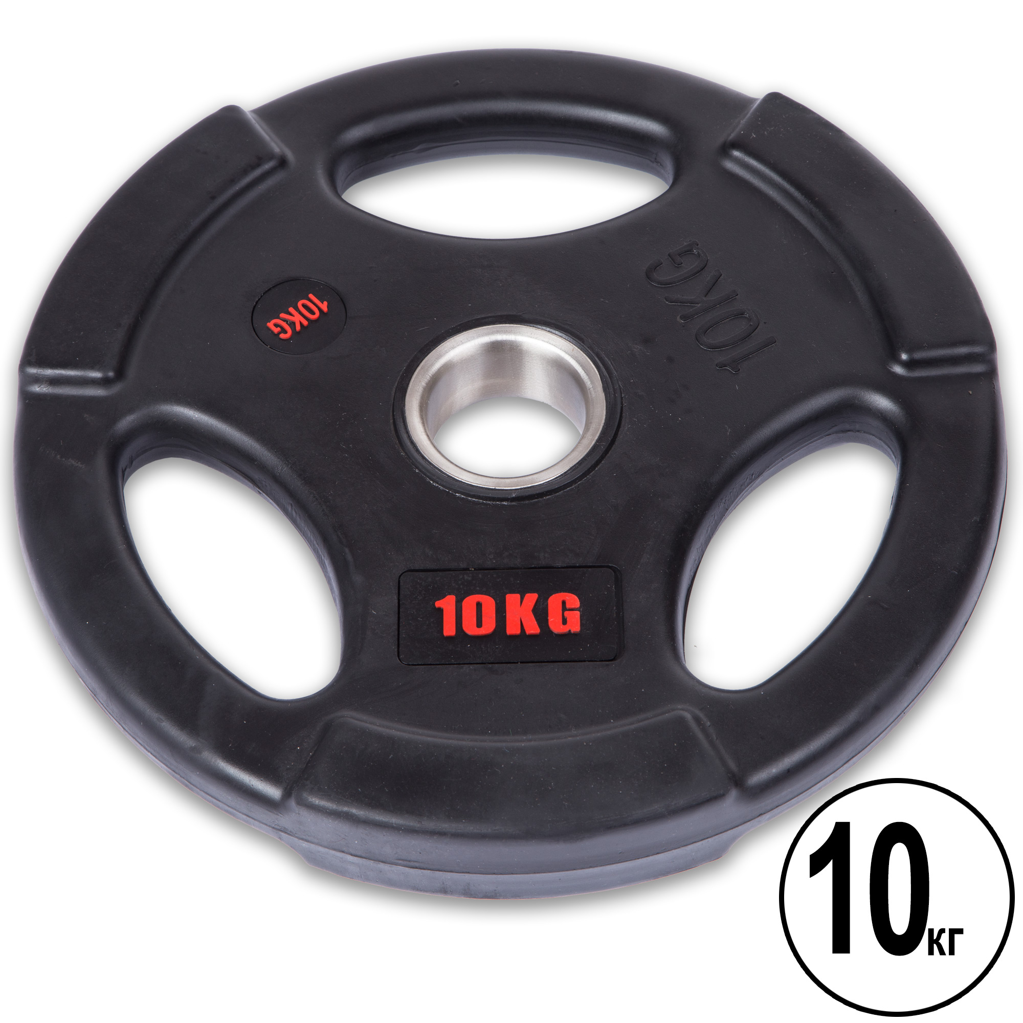 

Диск олимпийский обрезиненный Life Fitness (SC-80154B-10), 10кг, Черный