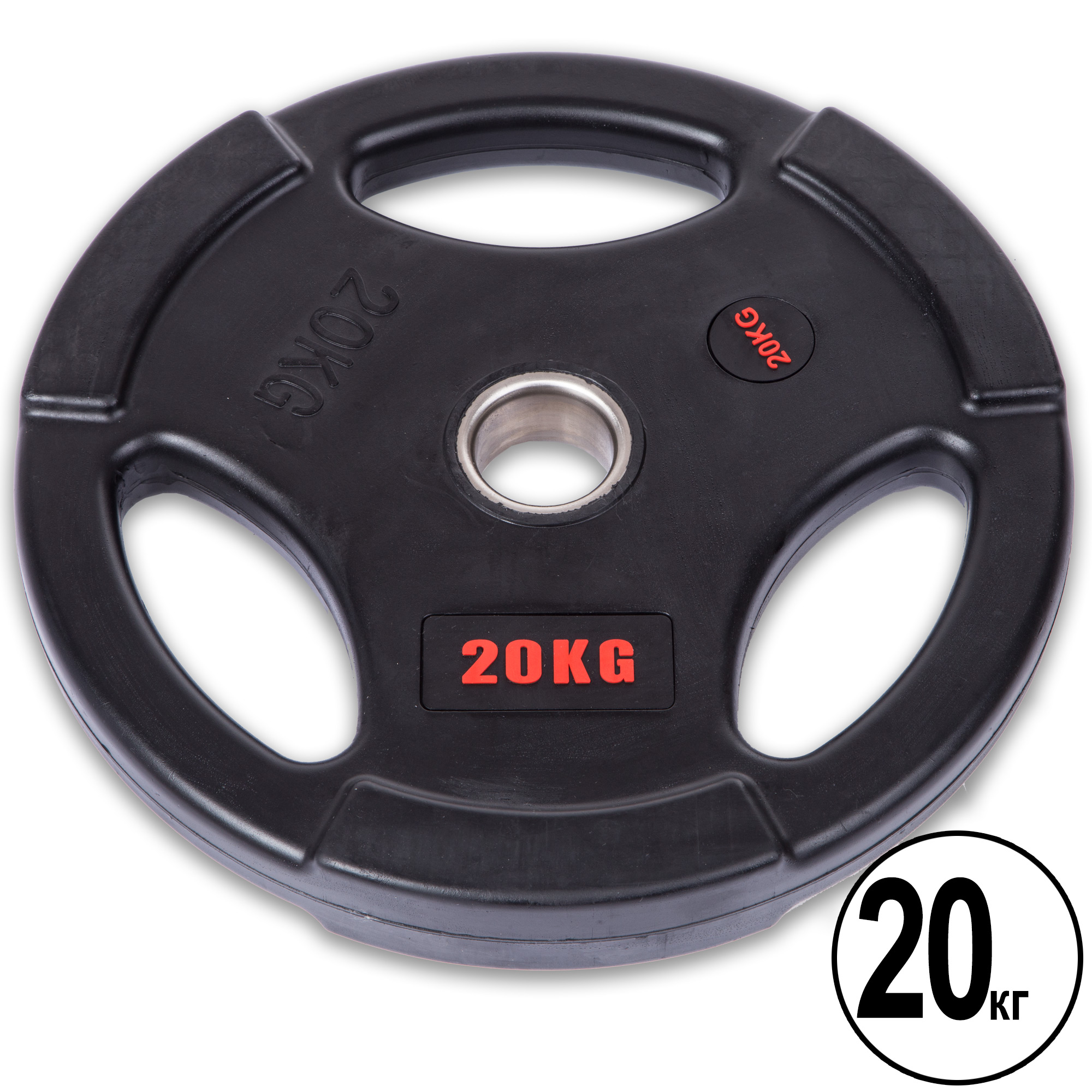 

Диск олимпийский обрезиненный Life Fitness (SC-80154B-20), 20кг, Черный