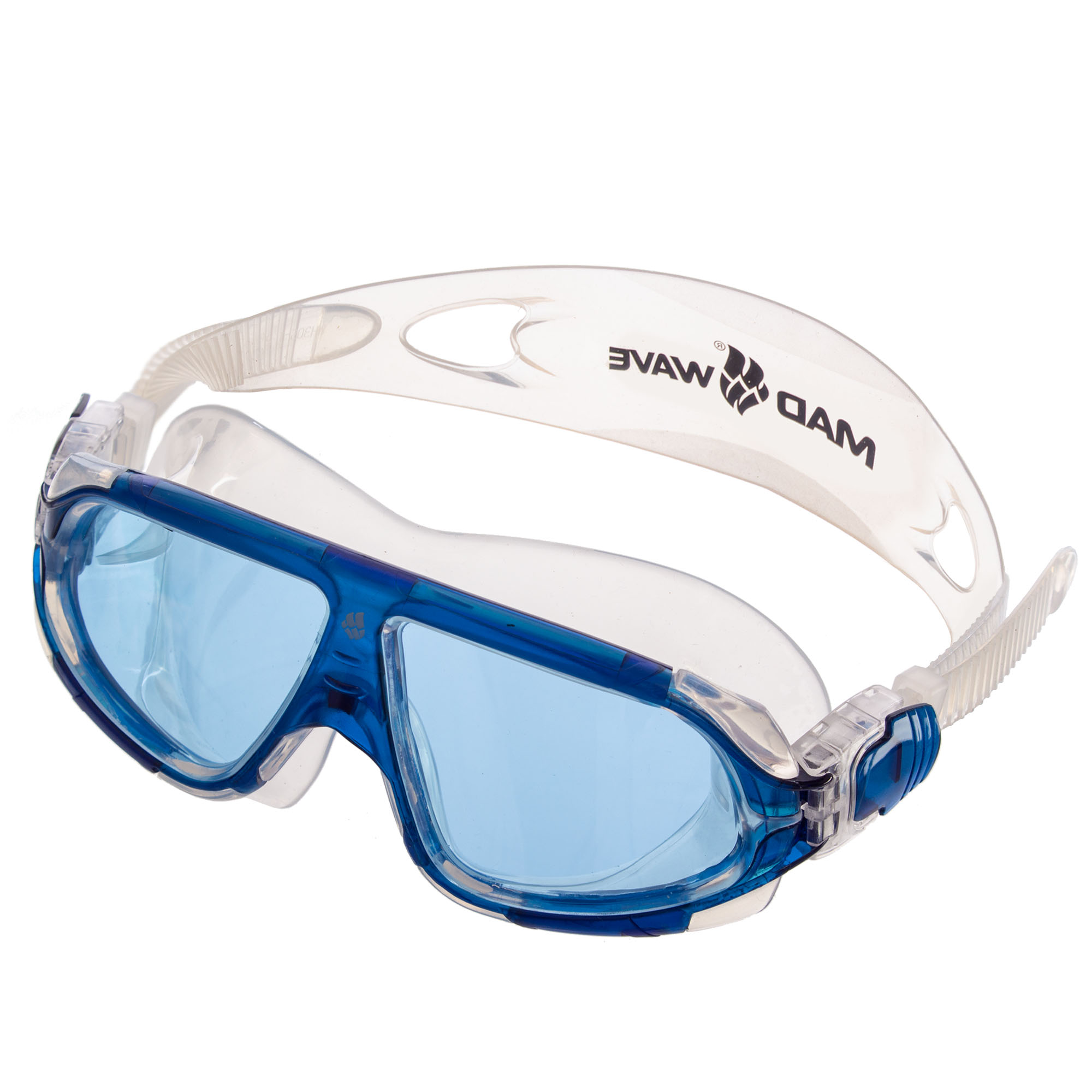 

Очки-полумаска для плавания MadWave Sigyt II синие (M046301_BL-WHT), Синий-белый