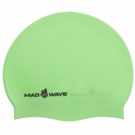 Шапочка для плавания MadWave Neon зеленая (M053502_GRN)
