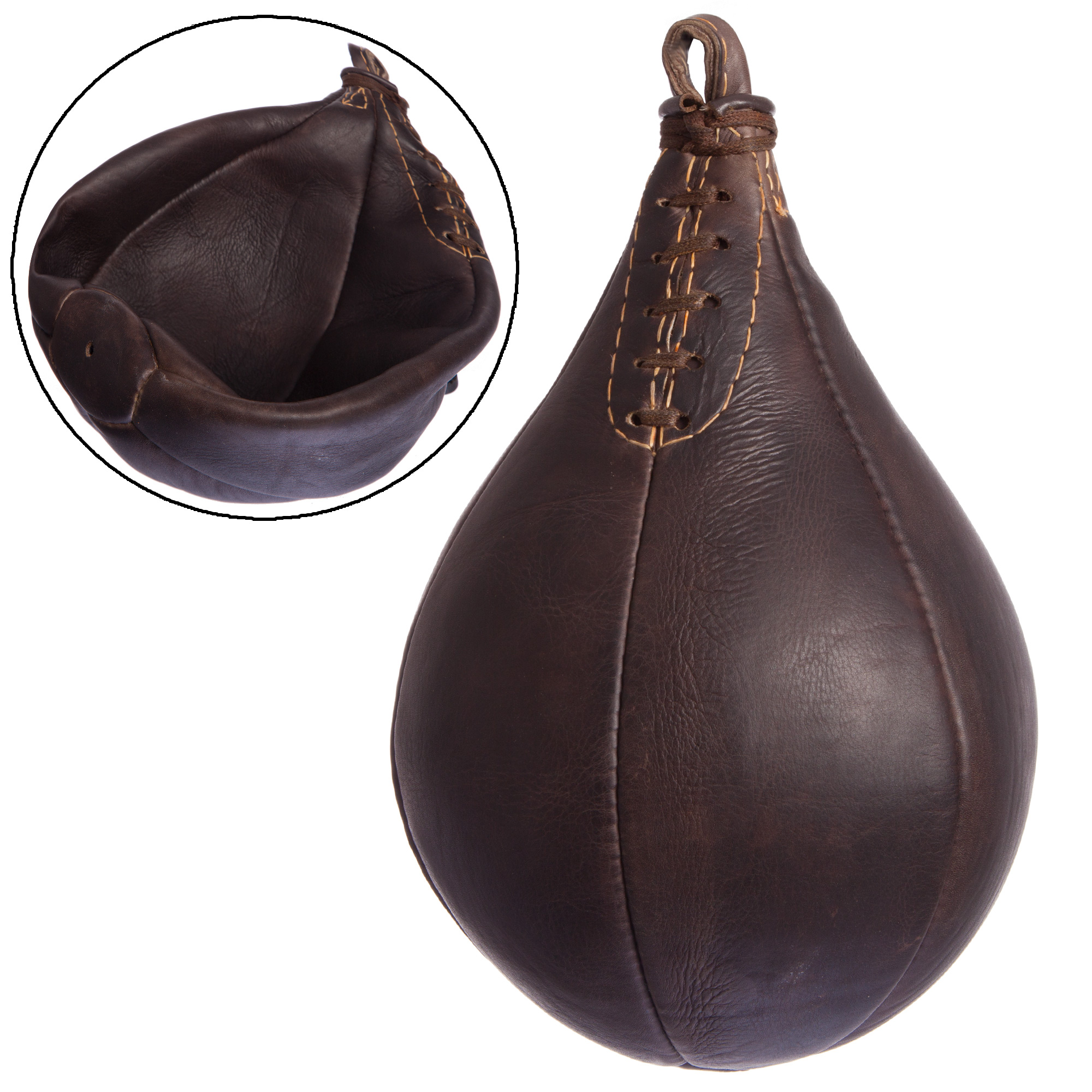 

Груша боксерская набивная Каплевидная подвесная Vintage Punch ball (F-0259), d-20 см, Коричневый