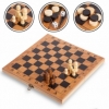 Набор настольных игр 3 в 1 (шахматы, шашки, нарды деревянные) S2414, 11х11 см
