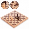 Набор настольных игр 2 в 1 (шахматы, шашки) деревянный W9052, 52x52 см