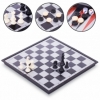 Набор настольных игр 3 в 1 (шахматы, шашки, нарды дорожные пластиковые магнитные) 9618, 27х27 см