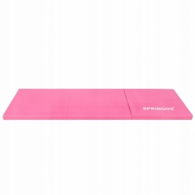 Мат гимнастический складной Springos Pink (FA0061), 180x60x5.5 cм - Фото №6
