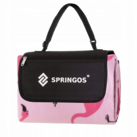 Коврик для пикника и кемпинга складной Springos (PM013) - розовый, 180x150 см - Фото №5