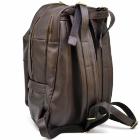 Рюкзак городской кожаный Tarwa (GC-7340-3md), коричневый - Фото №4