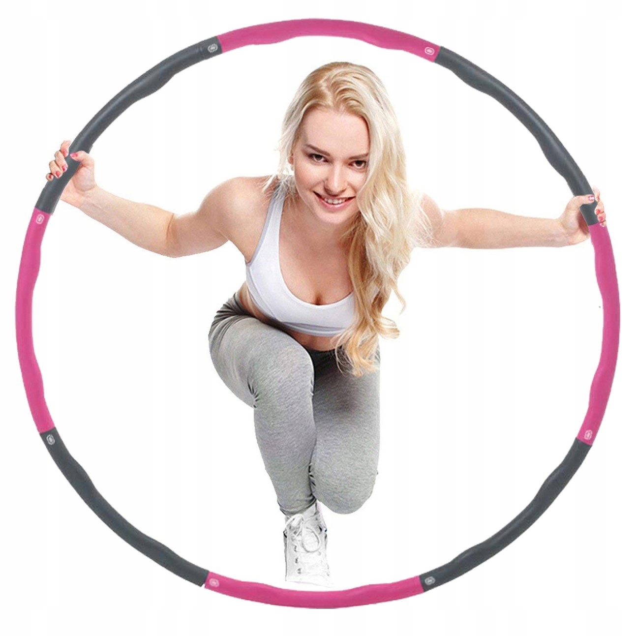 

Обруч массажный Springos Hula Hoop 100 см FA0067, Розовый