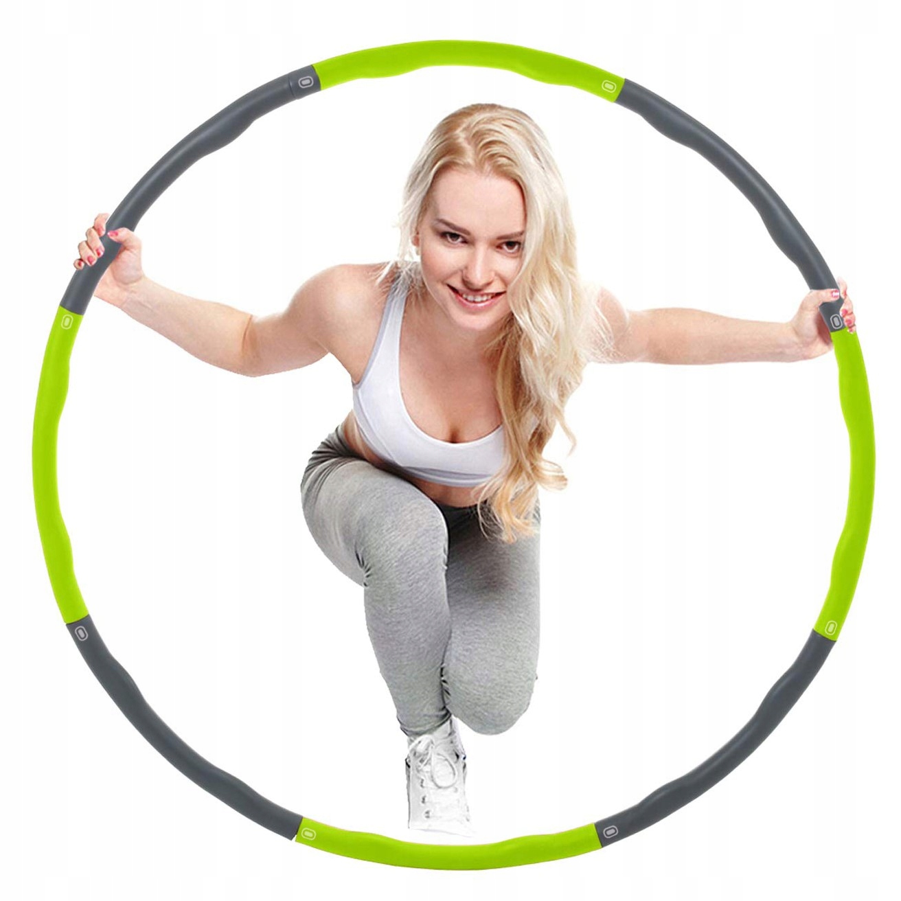 

Обруч массажный Springos Hula Hoop 100 см FA0069, Зеленый