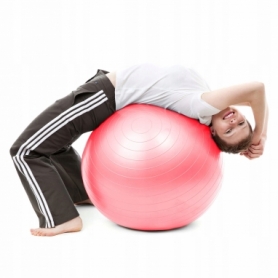 Мяч для фитнеса (фитбол) Springos 75 см Anti-Burst FB0012 Pink - Фото №2