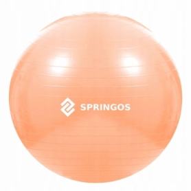 М'яч для фітнесу (фітбол) Springos 55 см Anti-Burst FB0010 Orange - Фото №5