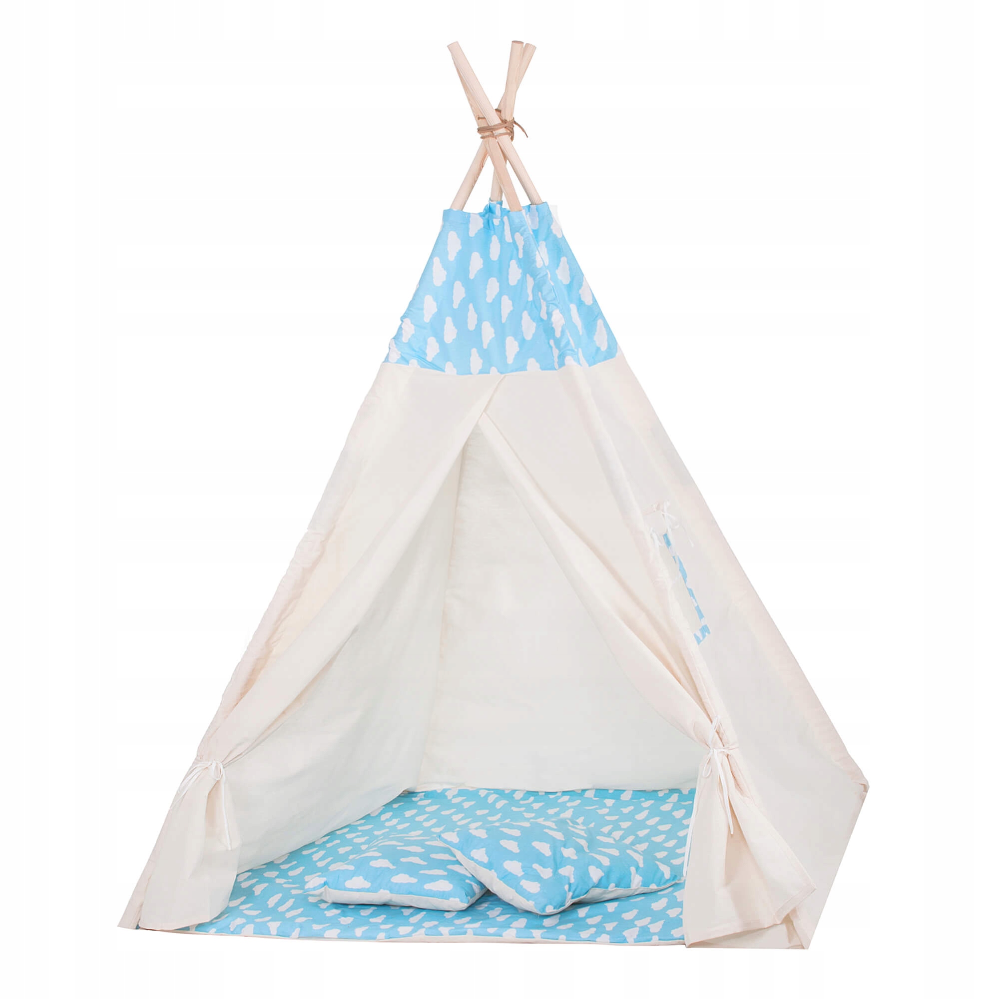 

Детская палатка (вигвам) Springos Tipi XXL TIP05 White/Sky Blue, Голубой