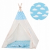 Дитяча палатка (вігвам) Springos Tipi XXL TIP05 White / Sky Blue - Фото №10
