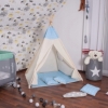 Детская палатка (вигвам) Springos Tipi XXL TIP06 White/Sky Blue - Фото №4