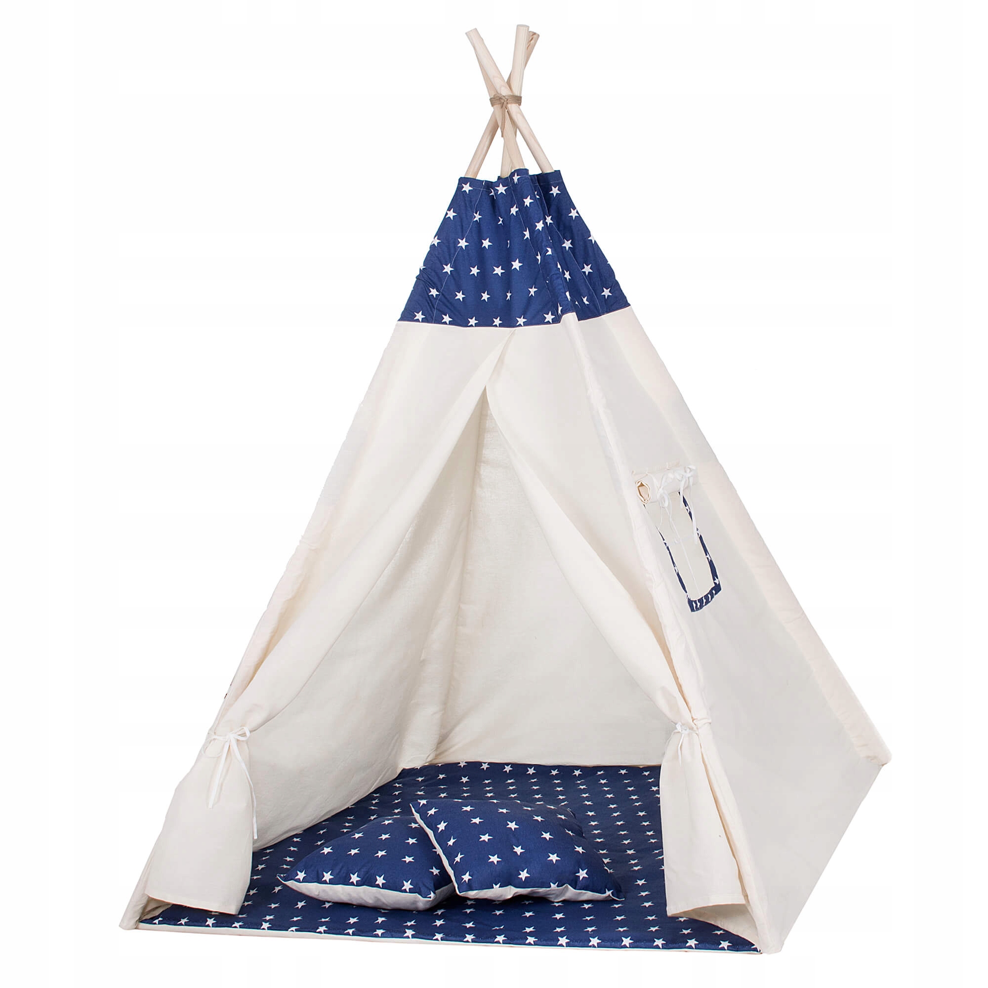

Детская палатка (вигвам) Springos Tipi XXL TIP08 White/Blue, Синий