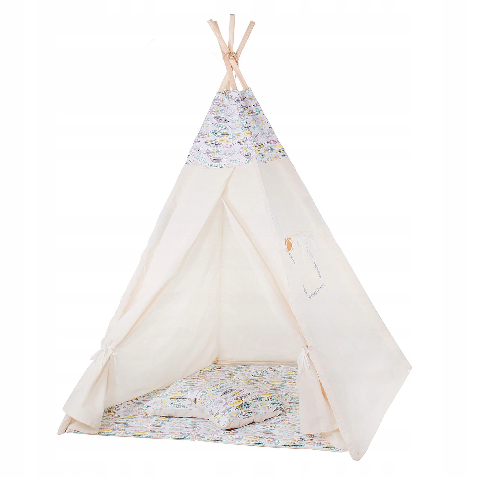 

Детская палатка (вигвам) Springos Tipi XXL TIP14 White/Mix, Бежевый