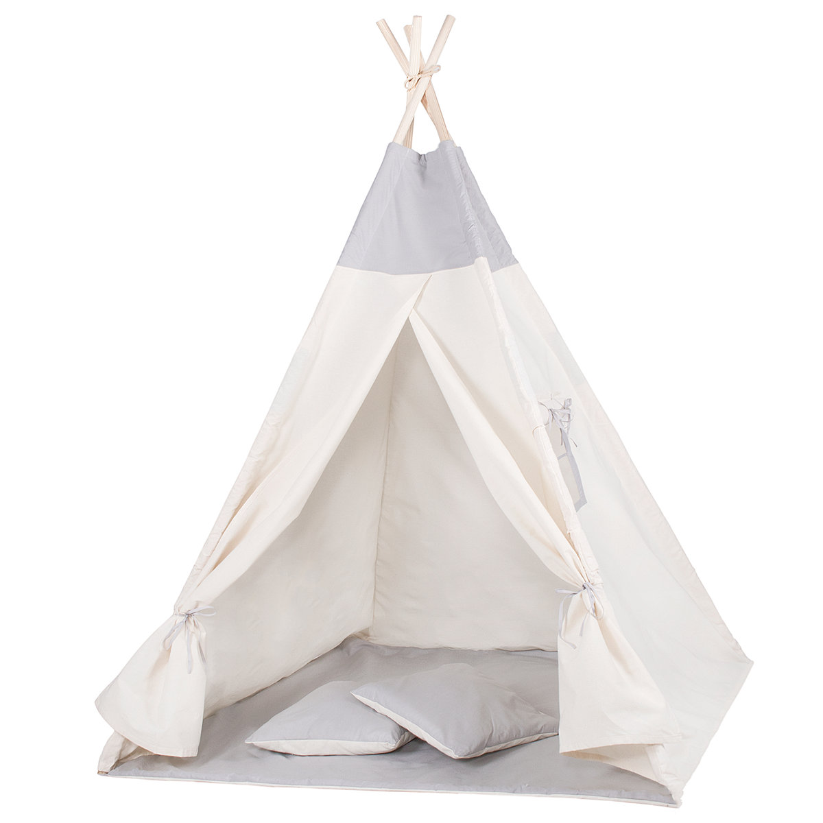 

Детская палатка (вигвам) Springos Tipi XXL TIP10 White/Grey, Серый