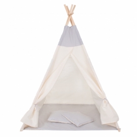 Детская палатка (вигвам) Springos Tipi XXL TIP10 White/Grey - Фото №4