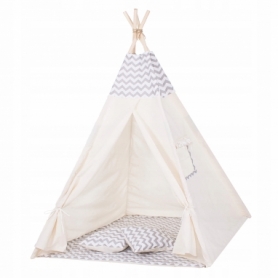 Детская палатка (вигвам) Springos Tipi XXL TIP03 White/Grey