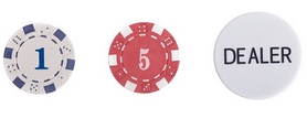 Набор для игры в покер в чемодане из кожзама PK100L на 100 фишек с номиналом - Фото №3