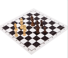 Шахматные фигуры деревянные с полотном для игр 301P, 8 см - Фото №3