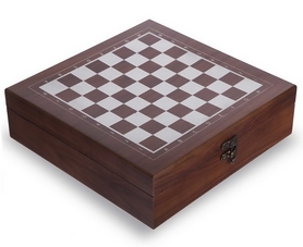 Набір настільних ігор 2 в 1 (шахи, покер) W2624, коричневий - Фото №3