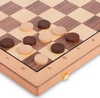 Набор настольных игр 2 в 1 (шахматы, шашки) деревянный W9052, 52x52 см - Фото №3