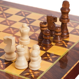 Набор настольных игр 3 в 1 (шахматы, шашки, нарды) MDF 5566C, 29х29 см - Фото №4