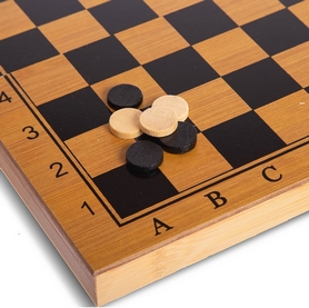 Набір настільних ігор 3 в 1 (шахи, шашки, нарди бамбукові) B-3116, 29х29 см - Фото №3