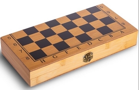 Набор настольных игр 3 в 1 (шахматы, шашки, нарды бамбуковые) B-3140, 39х39 см - Фото №5