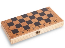 Набор настольных игр 3 в 1 (шахматы, шашки, нарды деревянные) S2414, 11х11 см - Фото №6