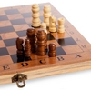 Набор настольных игр 3 в 1 (шахматы, шашки, нарды деревянные) S2414, 11х11 см - Фото №5