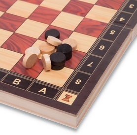 Набор настольных игр 3 в 1 (шахматы, шашки, нарды деревянные с магнитом) ZC029A, 29х29 см - Фото №2