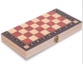 Набор настольных игр 3 в 1 (шахматы, шашки, нарды деревянные с магнитом) ZC029A, 29х29 см - Фото №6