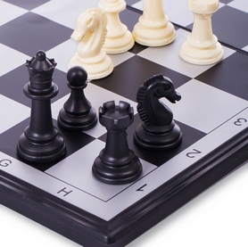 Набор настольных игр 3 в 1 (шахматы, шашки, нарды дорожные пластиковые магнитные) 9718, 30х30 см - Фото №2