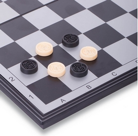 Набор настольных игр 3 в 1 (шахматы, шашки, нарды дорожные пластиковые магнитные) IG-9818, 33х33 см - Фото №3