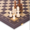 Набор настольных игр 3 в 1 (шахматы, шашки, нарды кожзам) L3508, 34х34 см - Фото №2