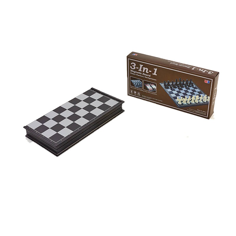 Набор настольных игр 3 в 1 (шахматы, шашки, нарды дорожные пластиковые магнитные) IG-38810, 25 x 25 см