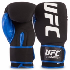 Перчатки боксерские PU на липучке UFC Ultimate Kombat синие